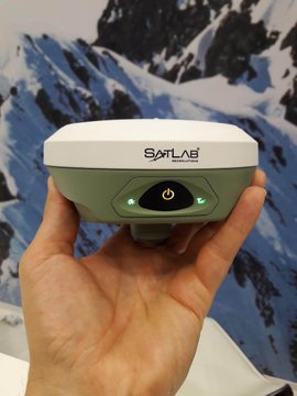Satlab SL800 GNSS in hand
